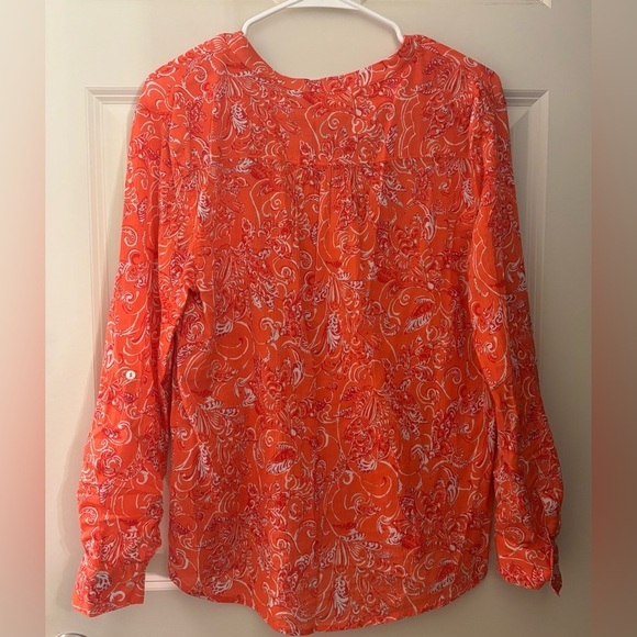 Carve Designs Dylan Gauze Printed Long Sleeve Top, Small - Picture 5 of 7